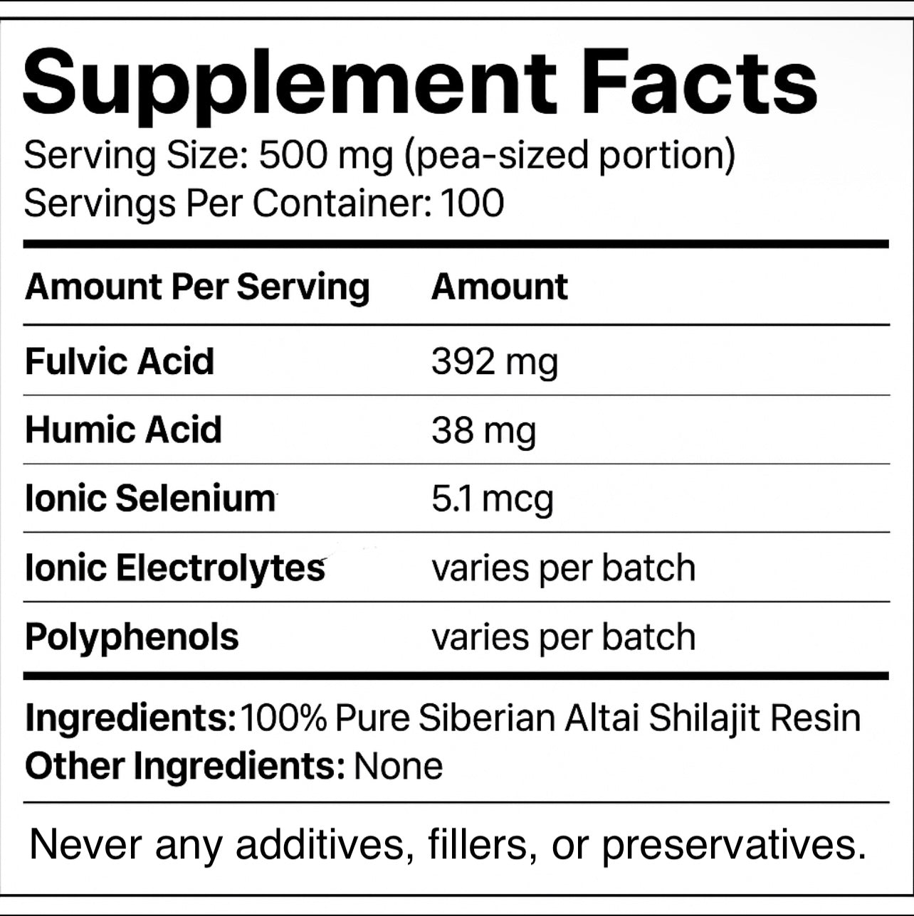 Pure Shilajit Resin